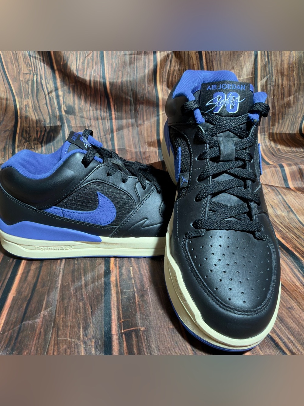 Nike Air Jordan Stadium 90 Black Royal Blue FB2269-041 Wmns 11 Mens 9.5 Sneakers